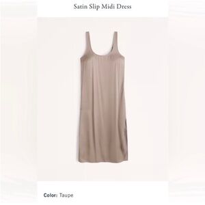 Abercrombie & Fitch Satin Dress in Gray